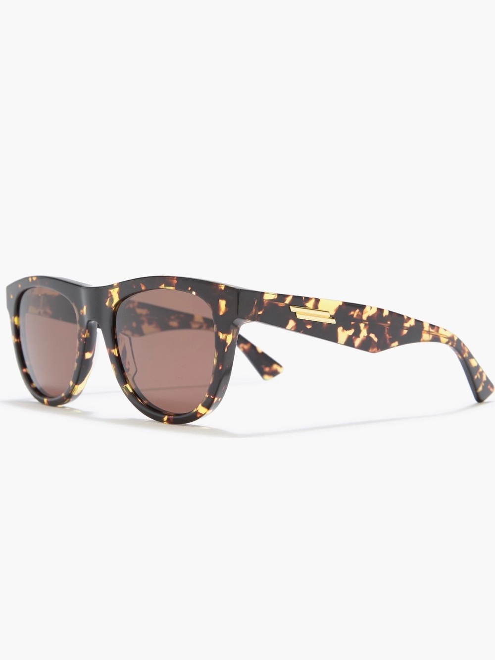Bottega Veneta 52mm Round Oval Sunglasses Tortoise Brown w/ Box & Dust Cloth